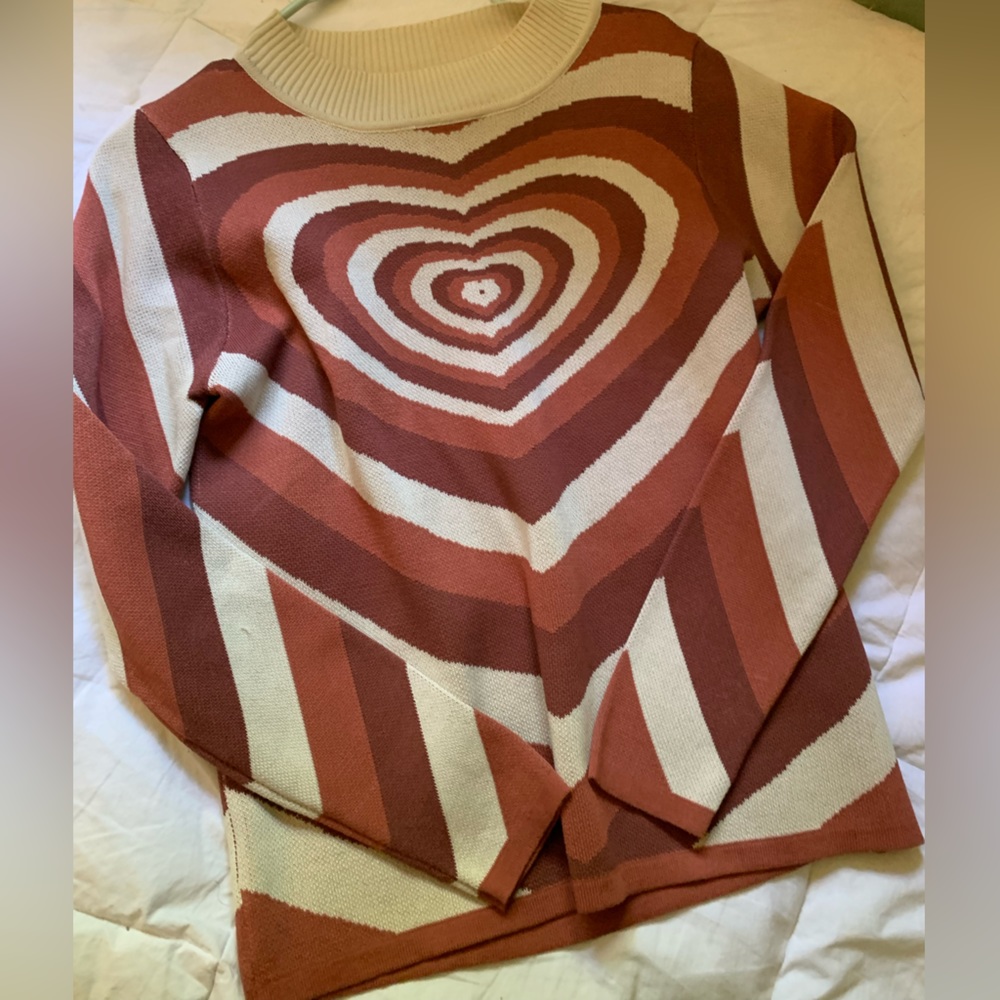 Double sided aesthetic heart cardigan